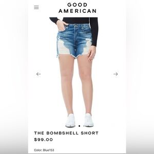 Good American Bombshell Jean shorts size 6/28
